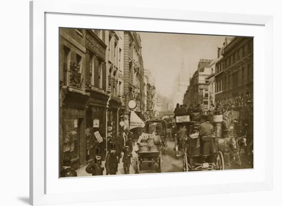 Fleet Street in 1880-null-Framed Giclee Print