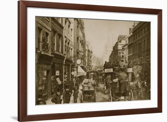 Fleet Street in 1880-null-Framed Giclee Print