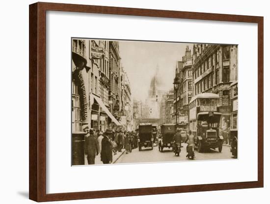 Fleet Street in 1926-null-Framed Giclee Print