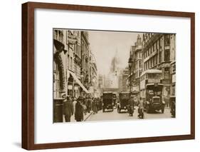 Fleet Street in 1926-null-Framed Giclee Print