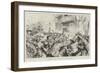 Fleet-Street in Election Time, the Rush for Newspapers-null-Framed Giclee Print