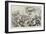 Fleet-Street in Election Time, the Rush for Newspapers-null-Framed Giclee Print