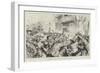 Fleet-Street in Election Time, the Rush for Newspapers-null-Framed Giclee Print