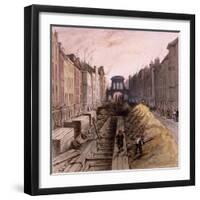 Fleet Street, London, 1845-Frederick Napoleon Shepherd-Framed Giclee Print