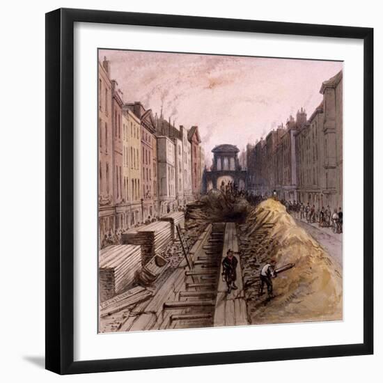 Fleet Street, London, 1845-Frederick Napoleon Shepherd-Framed Giclee Print