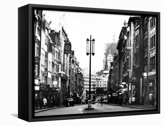 Fleet Street, London, 1967-null-Framed Stretched Canvas