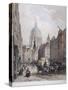 Fleet Street, London, C1850-Lemercier-Stretched Canvas