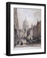 Fleet Street, London, C1850-Lemercier-Framed Giclee Print