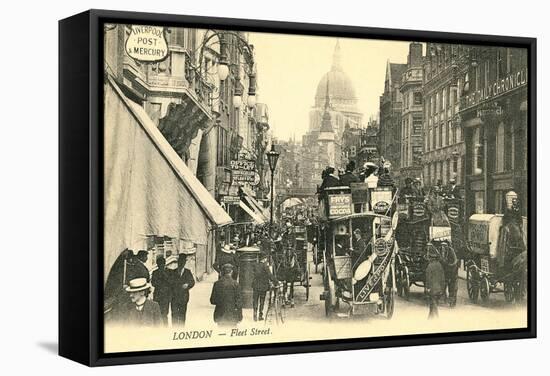 Fleet Street, London, England-null-Framed Stretched Canvas