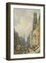 Fleet Street Looking Up to Temple Bar with Old St. Dunstans, and St. Clement Danes, 1834-George Sidney Shepherd-Framed Giclee Print