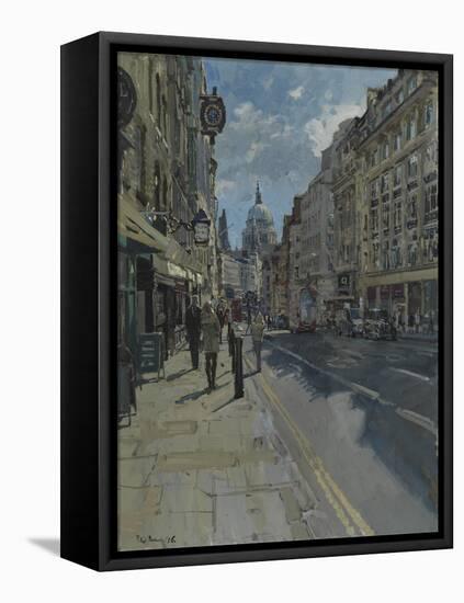 Fleet Street Morning, 2016-Peter Brown-Framed Stretched Canvas