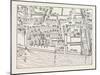 Fleet Street the Temple London from a Plan Published by Ralph Aggas 1563-null-Mounted Giclee Print