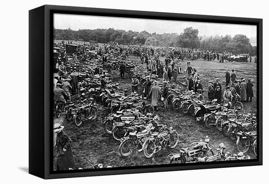 Fleets of Motorcyles at the Outbreak of War-null-Framed Stretched Canvas