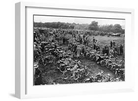 Fleets of Motorcyles at the Outbreak of War-null-Framed Photographic Print