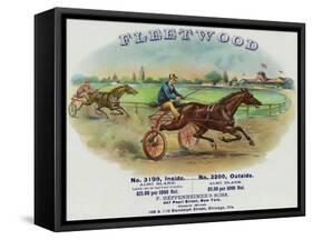 Fleetwood Brand Cigar Box Label, Horse Racing-Lantern Press-Framed Stretched Canvas