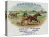 Fleetwood Brand Cigar Box Label, Horse Racing-Lantern Press-Stretched Canvas