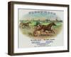 Fleetwood Brand Cigar Box Label, Horse Racing-Lantern Press-Framed Art Print