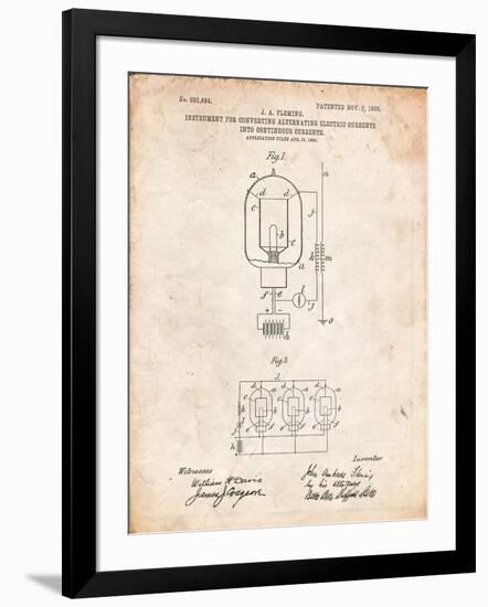 Fleming Valve Patent-Cole Borders-Framed Art Print