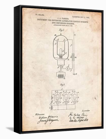 Fleming Valve Patent-Cole Borders-Framed Stretched Canvas