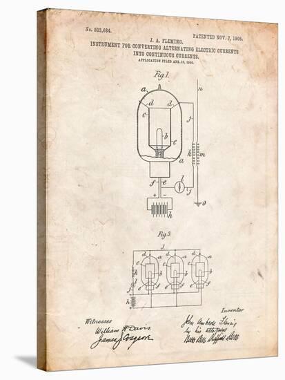 Fleming Valve Patent-Cole Borders-Stretched Canvas