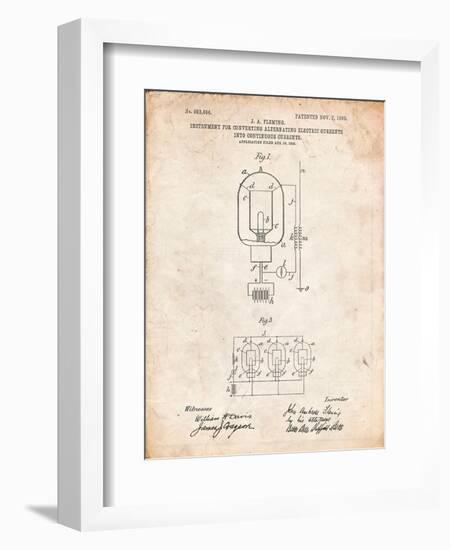 Fleming Valve Patent-Cole Borders-Framed Art Print