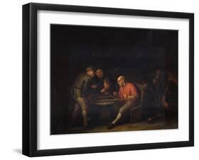 Flemings Playing Dice, 17th Century-Adriaen Van Ostade-Framed Giclee Print