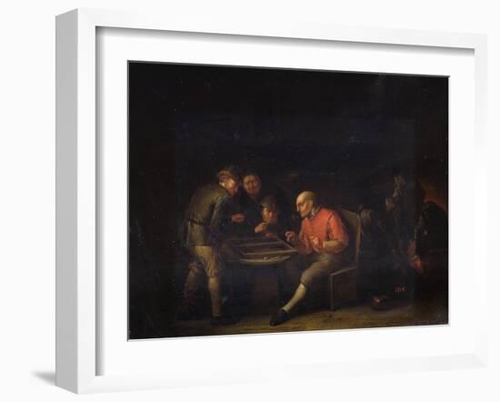 Flemings Playing Dice, 17th Century-Adriaen Van Ostade-Framed Giclee Print