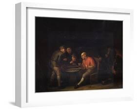 Flemings Playing Dice, 17th Century-Adriaen Van Ostade-Framed Giclee Print