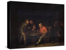 Flemings Playing Dice, 17th Century-Adriaen Van Ostade-Stretched Canvas