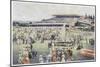 Flemington Race Course on the Day of the Melbourne Cup-Percy F.s. Spence-Mounted Art Print