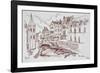 Flemish architecture along a canal, Ghent, Belgium-Richard Lawrence-Framed Photographic Print