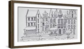 Flemish architecture along the waterfront, Ghent, Belgium-Richard Lawrence-Framed Photographic Print