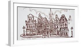 Flemish architecture in the Vrijdagmarkt, Ghent, Belgium-Richard Lawrence-Framed Photographic Print