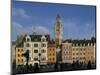 Flemish Buildings in the Grand Place Tower in Centre, Lille, France-David Hughes-Mounted Photographic Print