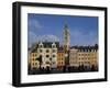 Flemish Buildings in the Grand Place Tower in Centre, Lille, France-David Hughes-Framed Photographic Print