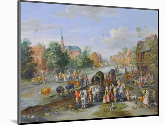 Flemish Fete-Jan Brueghel the Elder-Mounted Giclee Print