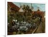 Flemish Garden, La Coupeuse de Choux, c.1864-Henri De Braekeleer-Framed Giclee Print