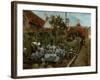 Flemish Garden, La Coupeuse de Choux, c.1864-Henri De Braekeleer-Framed Giclee Print