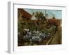 Flemish Garden, La Coupeuse de Choux, c.1864-Henri De Braekeleer-Framed Giclee Print