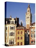 Flemish Houses and Belfry of the Nouvelle Bourse, Grand Place, Lille, Nord, France-David Hughes-Stretched Canvas