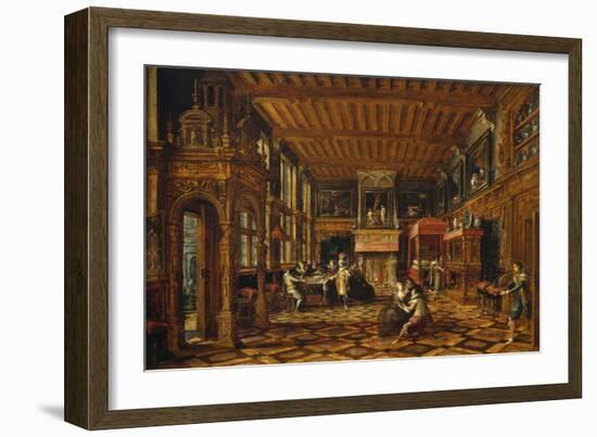 Flemish Interior, Paul Vredeman De Vries (1567-After 1630)-null-Framed Giclee Print