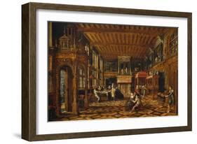 Flemish Interior, Paul Vredeman De Vries (1567-After 1630)-null-Framed Giclee Print