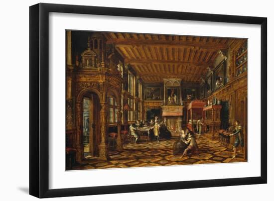 Flemish Interior, Paul Vredeman De Vries (1567-After 1630)-null-Framed Giclee Print