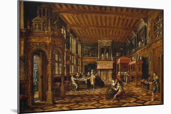 Flemish Interior, Paul Vredeman De Vries (1567-After 1630)-null-Mounted Giclee Print