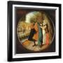 Flemish Proverb: 'A Wife Hiding Her Infidelity from Her Husband under a Blue Cloak'-Pieter Brueghel the Younger-Framed Giclee Print