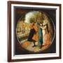 Flemish Proverb: 'A Wife Hiding Her Infidelity from Her Husband under a Blue Cloak'-Pieter Brueghel the Younger-Framed Giclee Print