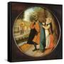 Flemish Proverb: 'A Wife Hiding Her Infidelity from Her Husband under a Blue Cloak'-Pieter Brueghel the Younger-Framed Stretched Canvas