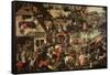 Flemish Proverbs-Pieter Brueghel the Younger-Framed Stretched Canvas