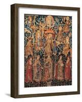Flemish Tapestry of St. Francis' Tree, 1471 - 1472, Assisi, Italy-null-Framed Art Print