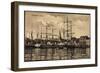 Flensburg, Hafen, Anlegende Schiffe, Häuser-null-Framed Giclee Print